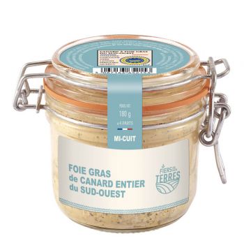 Foie Gras de Canard Entier du Sud-Ouest Mi-cuit - Bocal 180 g