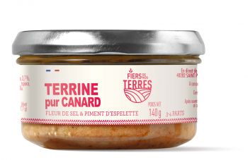 Terrine pur Canard fleur de sel et piment d'Espelette - Verrine 140 g