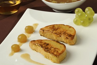 Escalopes de foie frais aux raisins